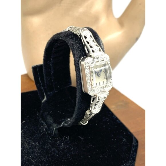 Lucien Picard Womens Watch Platinum Case Diamond Art Deco Swiss Hand Wind Petite - Picture 15 of 15